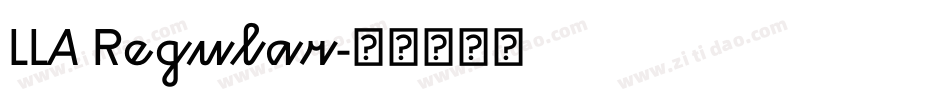 LLA Regular字体转换